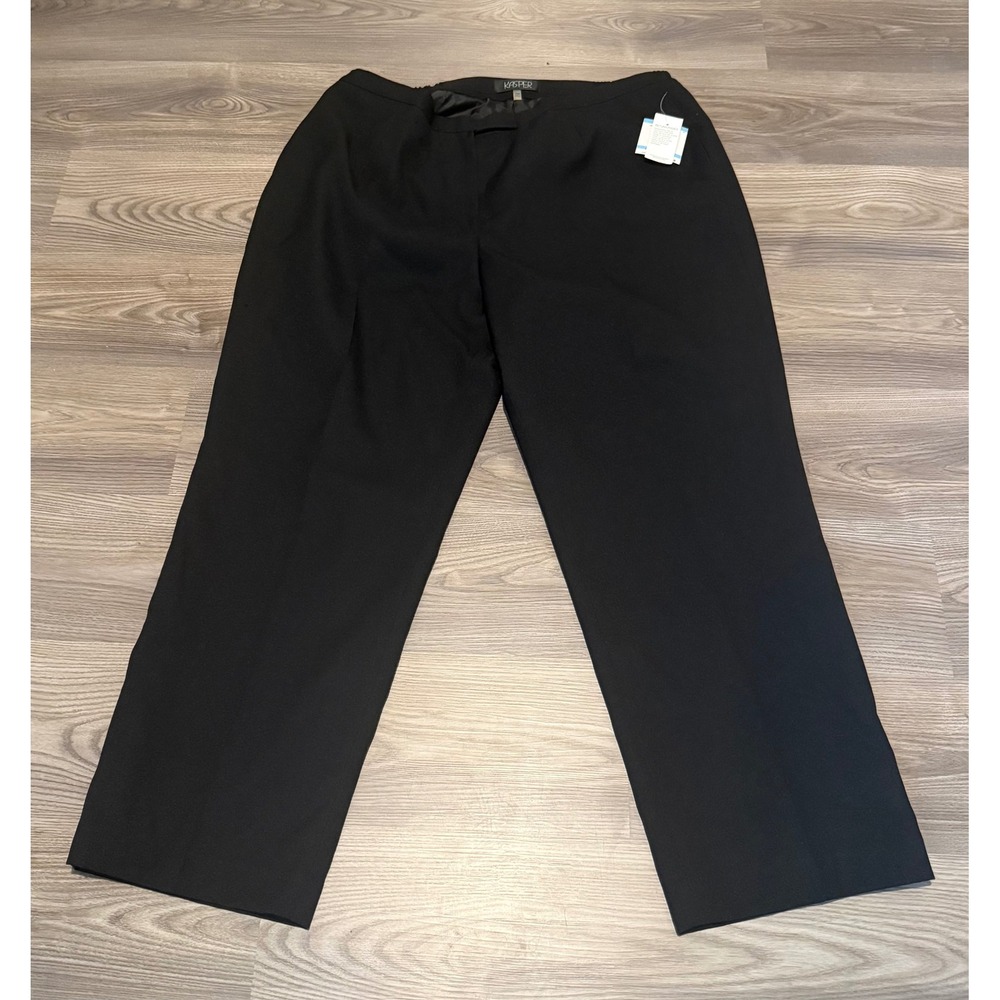 Kasper Black Straight Leg Dress Pants Women's Plus Size 20W NWT $99